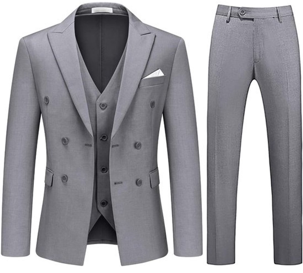 Heren 3-delig Slim Fit Pak voor Bruiloft en Formele Diner
