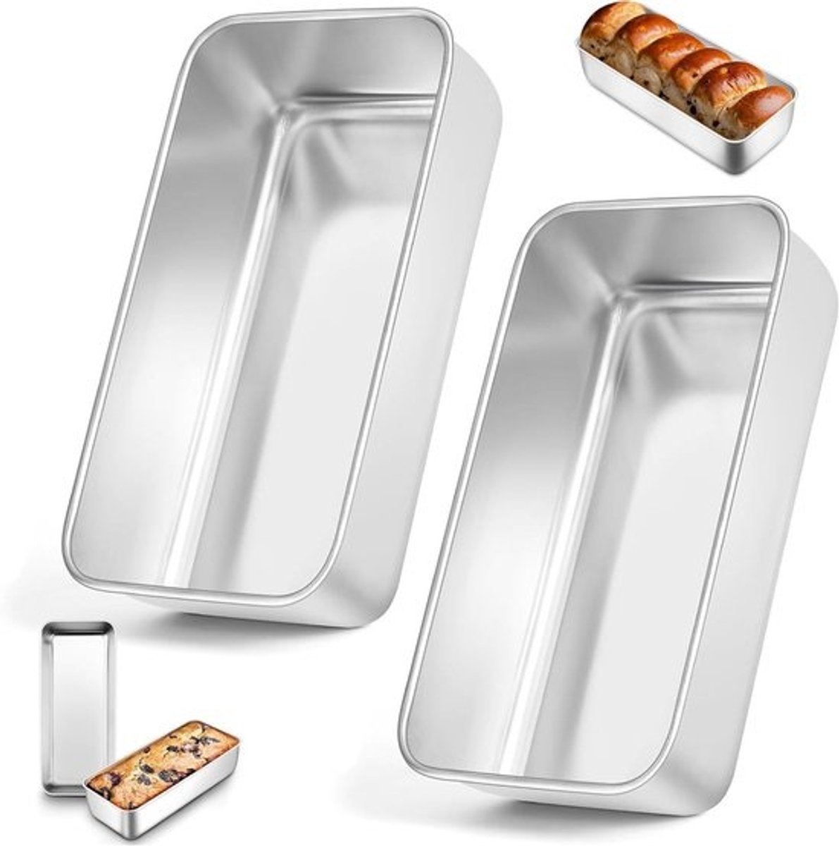 Roestvrijstalen Broodvorm - Broodpan Cakevorm - Brood Bakken - Gelijkmatige Warmteverdeling - 30 cm - Zilver