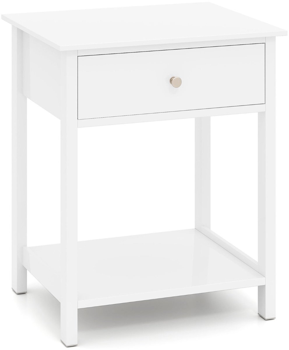 SureDeal® - Nachtkastje - Lade - Open Rek Bijzettafel - 48x40x58 cm - Naturel
