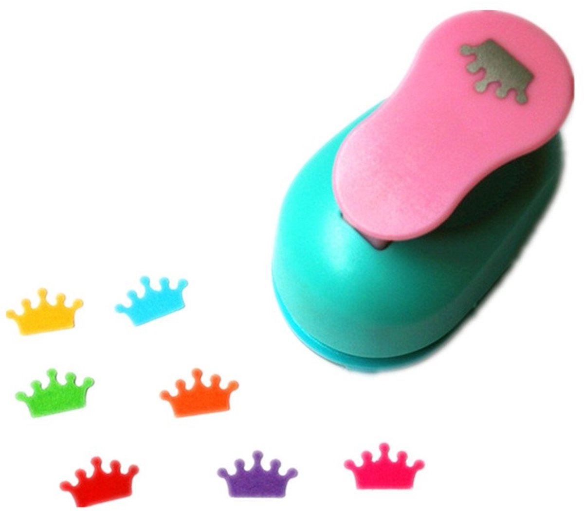 Handheld Scrapbooking Punch Cutters voor Engraving en Albumkaarten - Creatieve Papercraft Hole Punches met Kroonvorm voor Knutselen en DIY-projecten