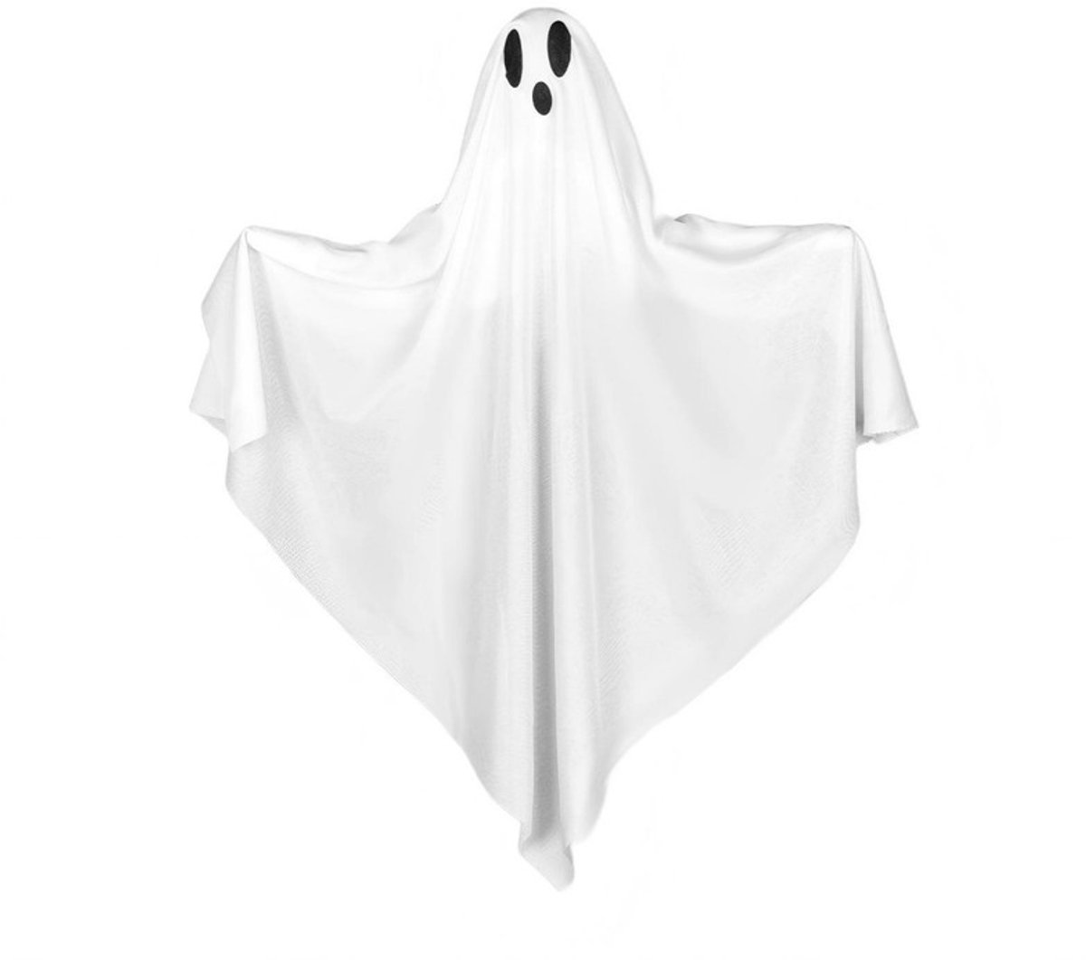 Hangende Halloween-geest van stof – 3 stuks – 68 x 50 cm – Geestdecoratie met diverse gezichtsuitdrukkingen – Decoratief spook – Accessoire voor Halloween-decoratie – Halloween-decoratiedoek – Geschikt voor het creëren van een Halloween-sfeer.