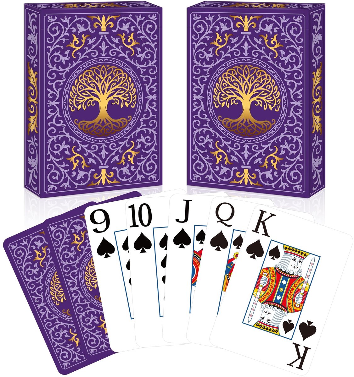 Dailygoods- Speelkaarten Premium - 2 Stuks - Grote Druk - Poker Kaarten - Speelkaarten voor Volwassenen - Gemakkelijk te Mengen - Tafeldecoratie - Pokerkaarten