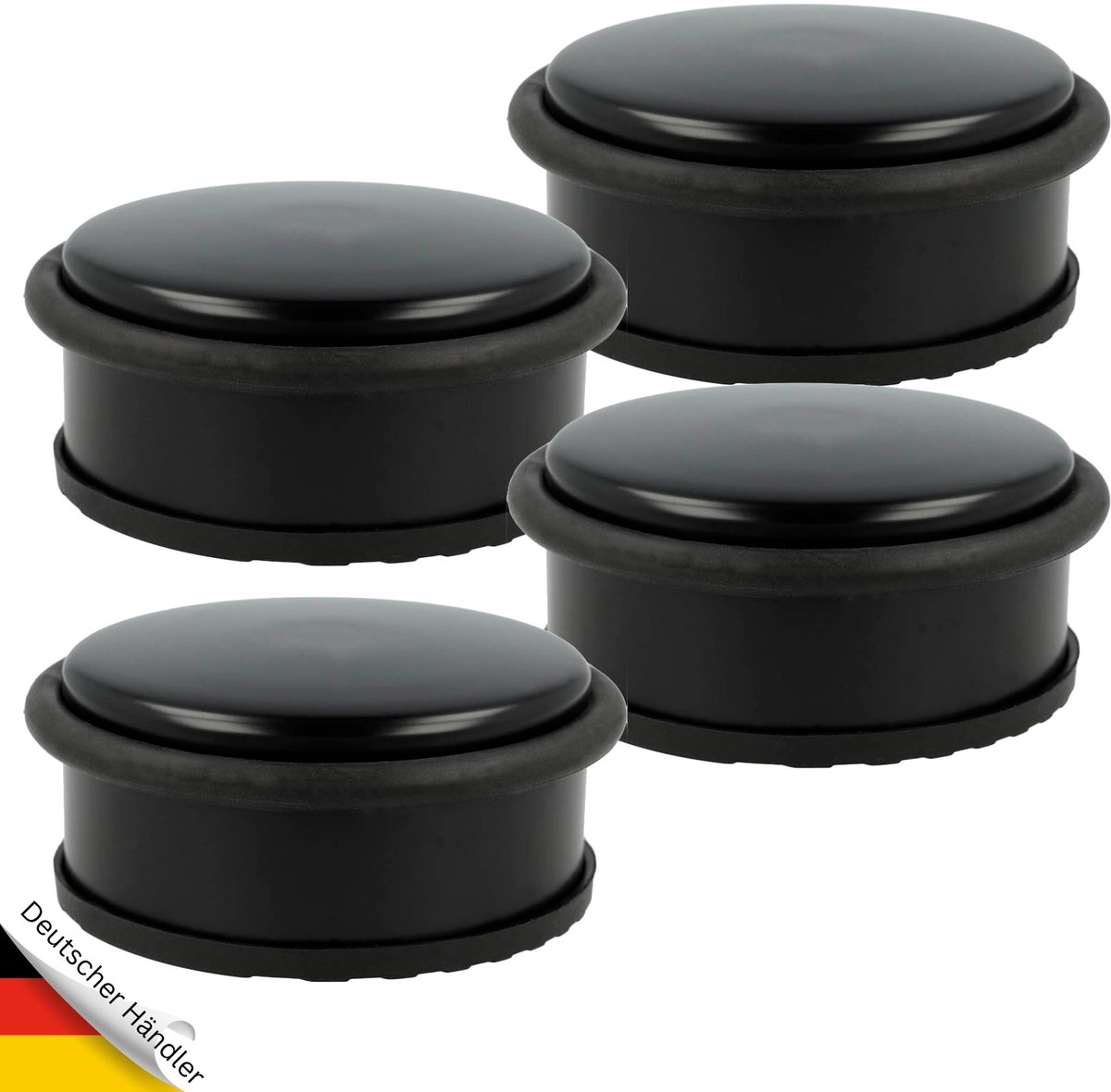 Dailygoods- Deurstopper Zwaar 1,2 kg - Deurstoppers voor Binnen - Deurvastzetter - Deurwig - Deurklink Bescherming - Rubberen Ring voor Bescherming - Deurbuffer