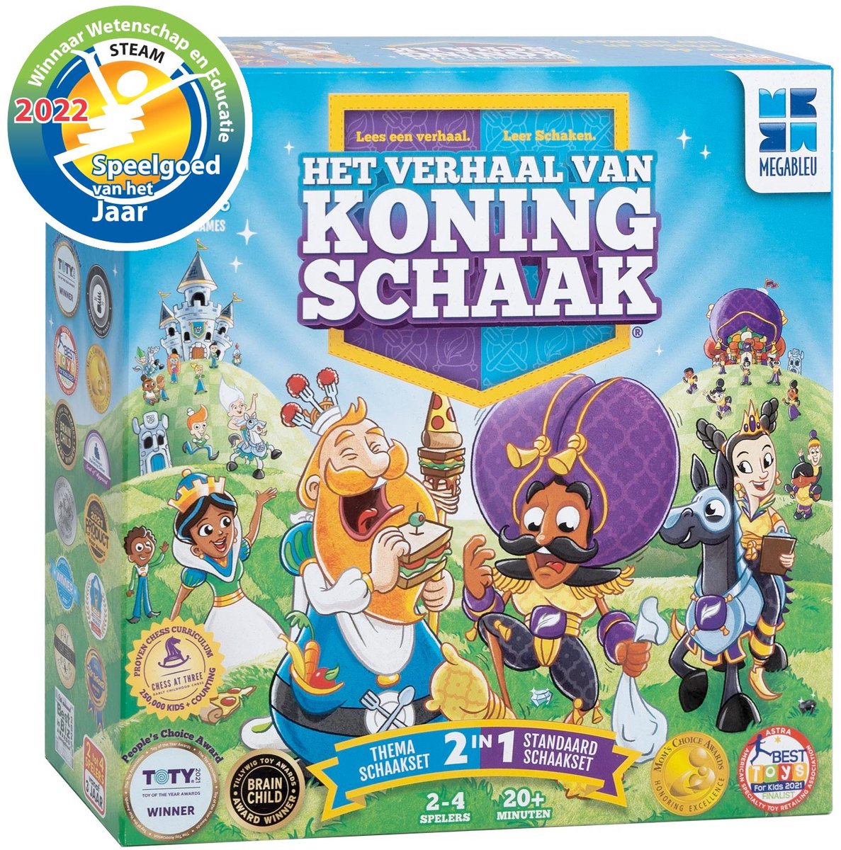Het verhaal van Koning Schaak - Bordspellen - Gezelschapsspel voor Familie - Leren Schaken - Winnaar Speelgoed van Het Jaar Nederland 2022 STEAM