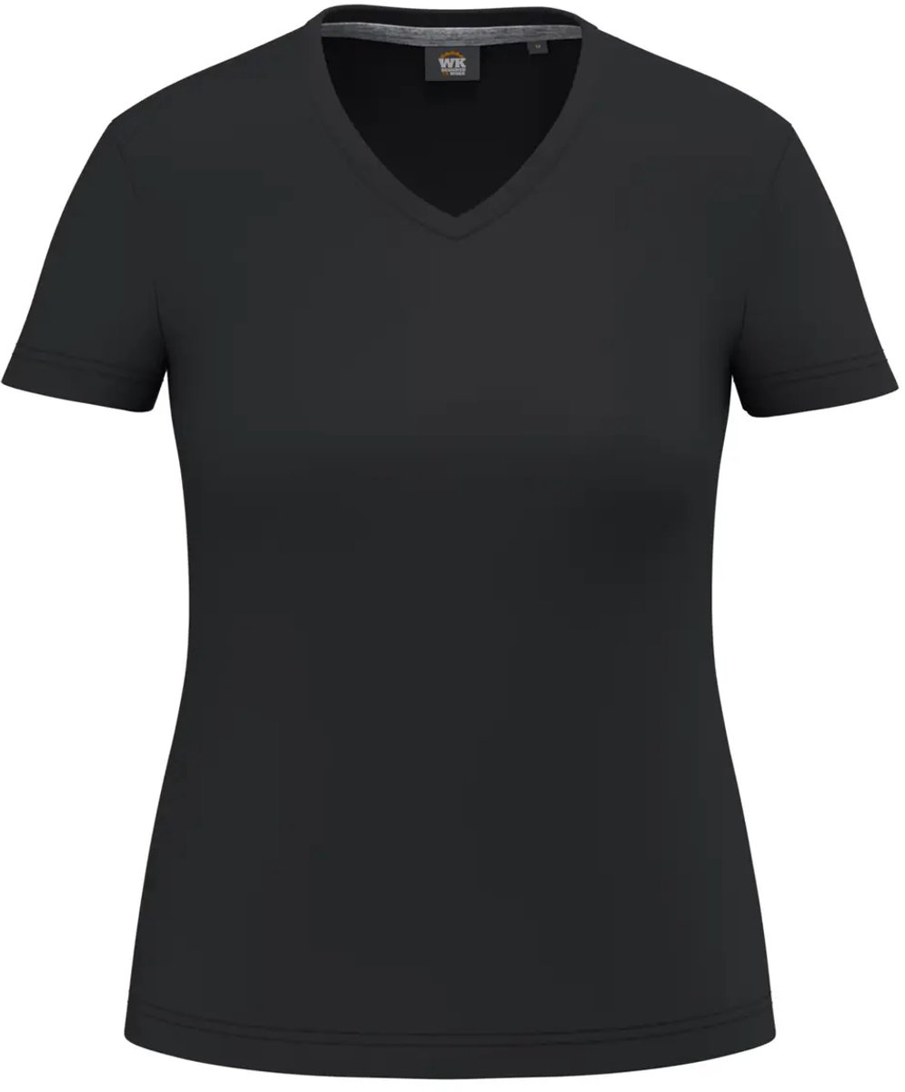 Duurzame V-hals antibacteriële t-shirt voor dames WK. Designed To Work