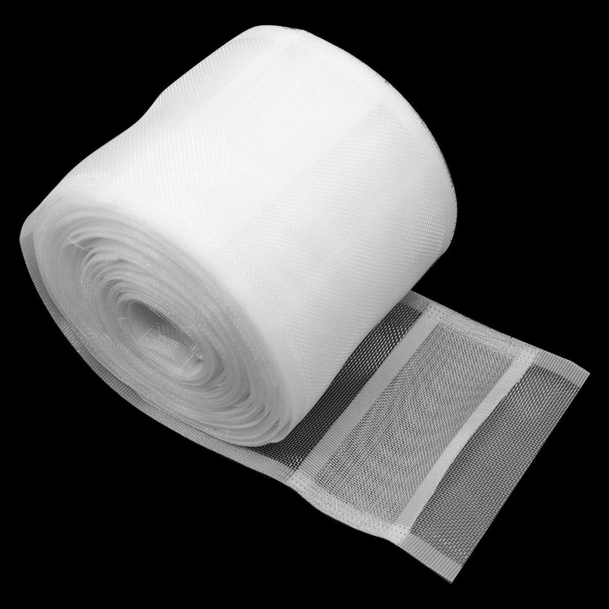 Dailygoods - Gordijnband, 10 m x 10 cm, gordijnband om op te naaien, transparant, plooiband, lusband, potloodplooiband met lussen voor gordijnroede