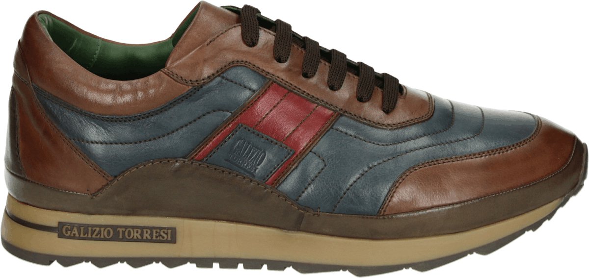 Galizio Torresi - 414858 - Lage sneakersVrije tijdsschoenenHeren sneakers - Kleur: Bruin - Maat: 44