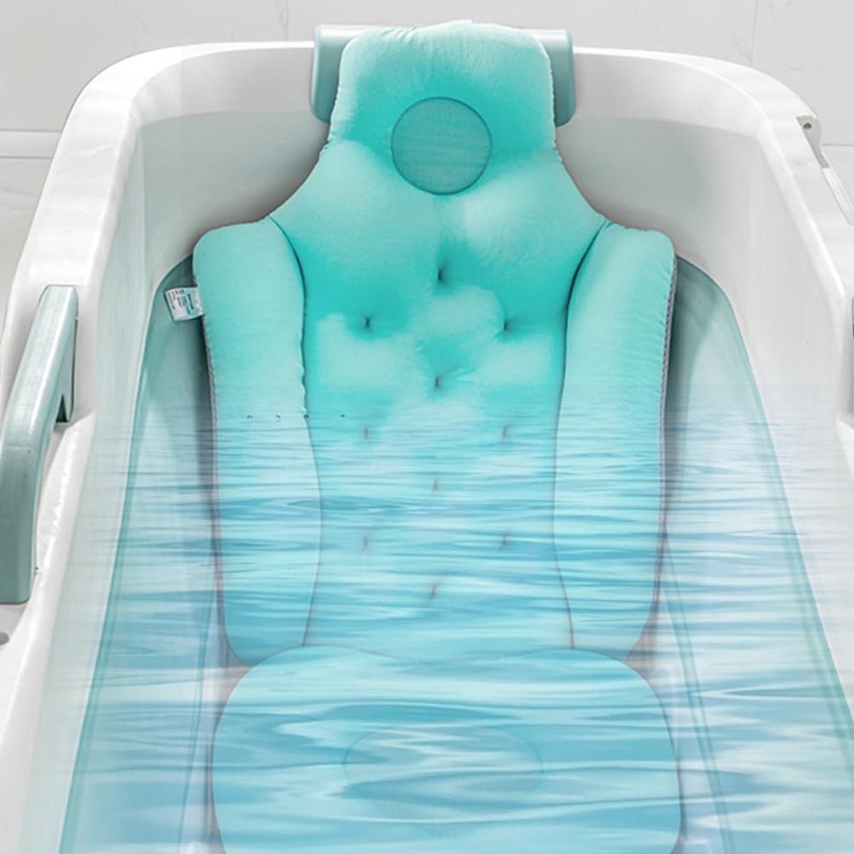 Dailygoods - Badkussen, Badkussen, Badkussen, Tub Pillow, Badsteunkussen, Spa-kussen, Badmat, Volledige Lichaamsondersteuning, voor Badkamer Spa, Blauw