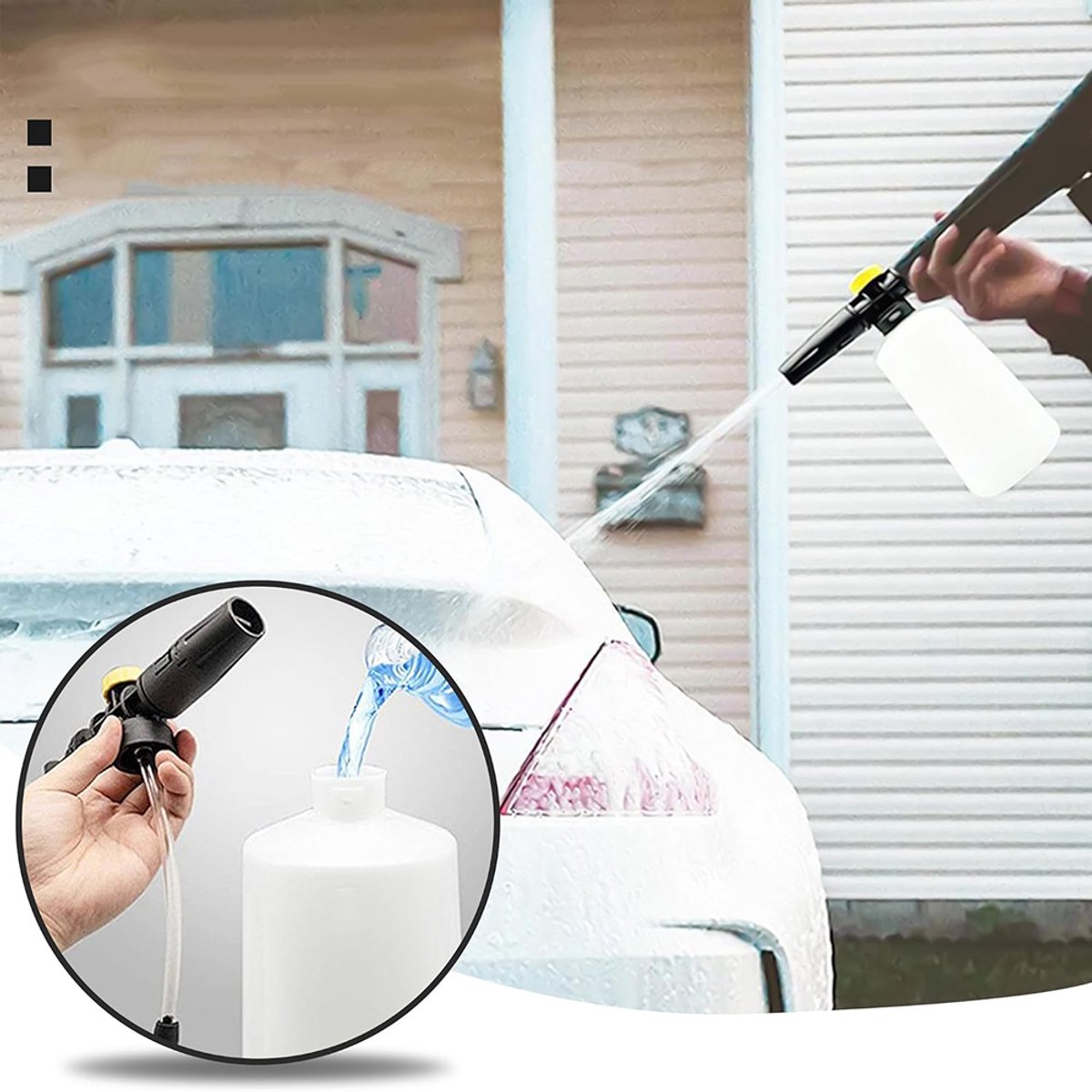 Hogedrukreiniger schuimsproeier - 750 ml hogedruk schuimspuitpistool en sproeiboom voor Karcher K2-K7 - Reinigingsaccessoires - Schuimpomp – foto 7