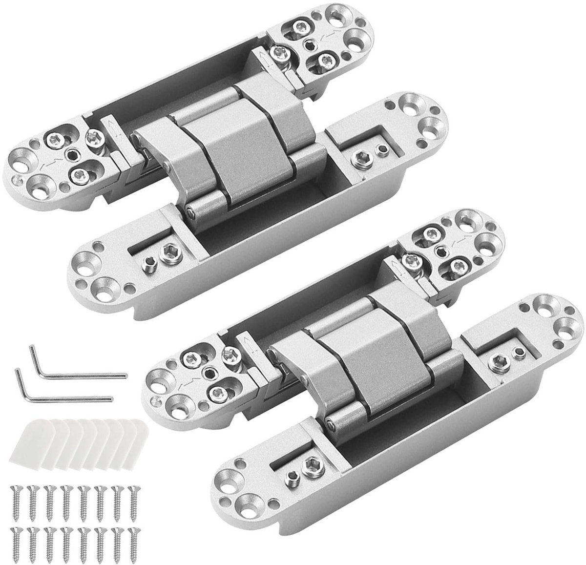 Dailygoods- Deurscharnieren 180° Verstelbaar - 2-pack - Zinklegering - Zacht Sluitmechanisme - Draagvermogen 30 kg - Voor Deuren 35-850 mm - Scharnier