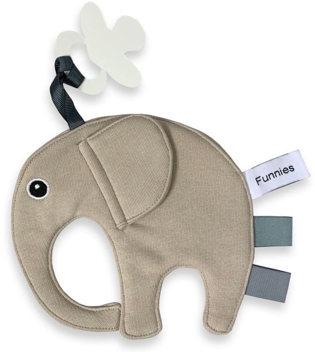 Kraampakket beige – knuffel konijn, Baby speenkoord, muts & Slab – neutraal kraamcadeau – baby meisje / jongen – babyshower – Luxe Gouden Geschenkverpakking – Brievenbus Kraamcadeau – foto 6