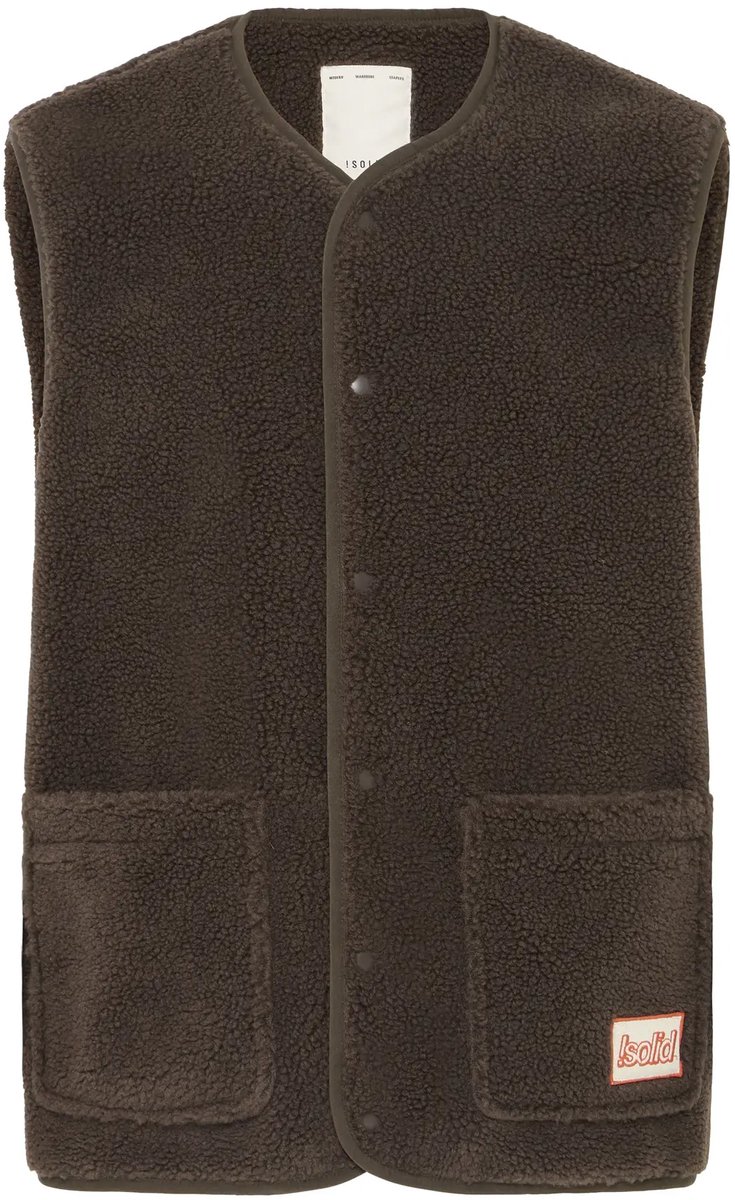 Mouwloos fleece Solid Tans
