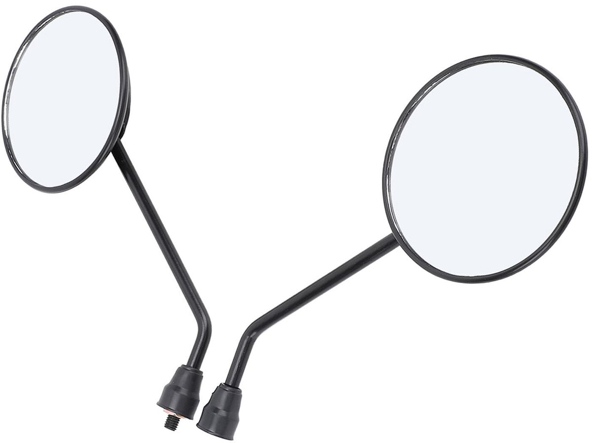 Dailygoods- Motorspiegel Ronde - Verstelbare Hoek - Achteruitkijkspiegel - Stalen Legering - Universeel Fit - Duidelijk Zicht