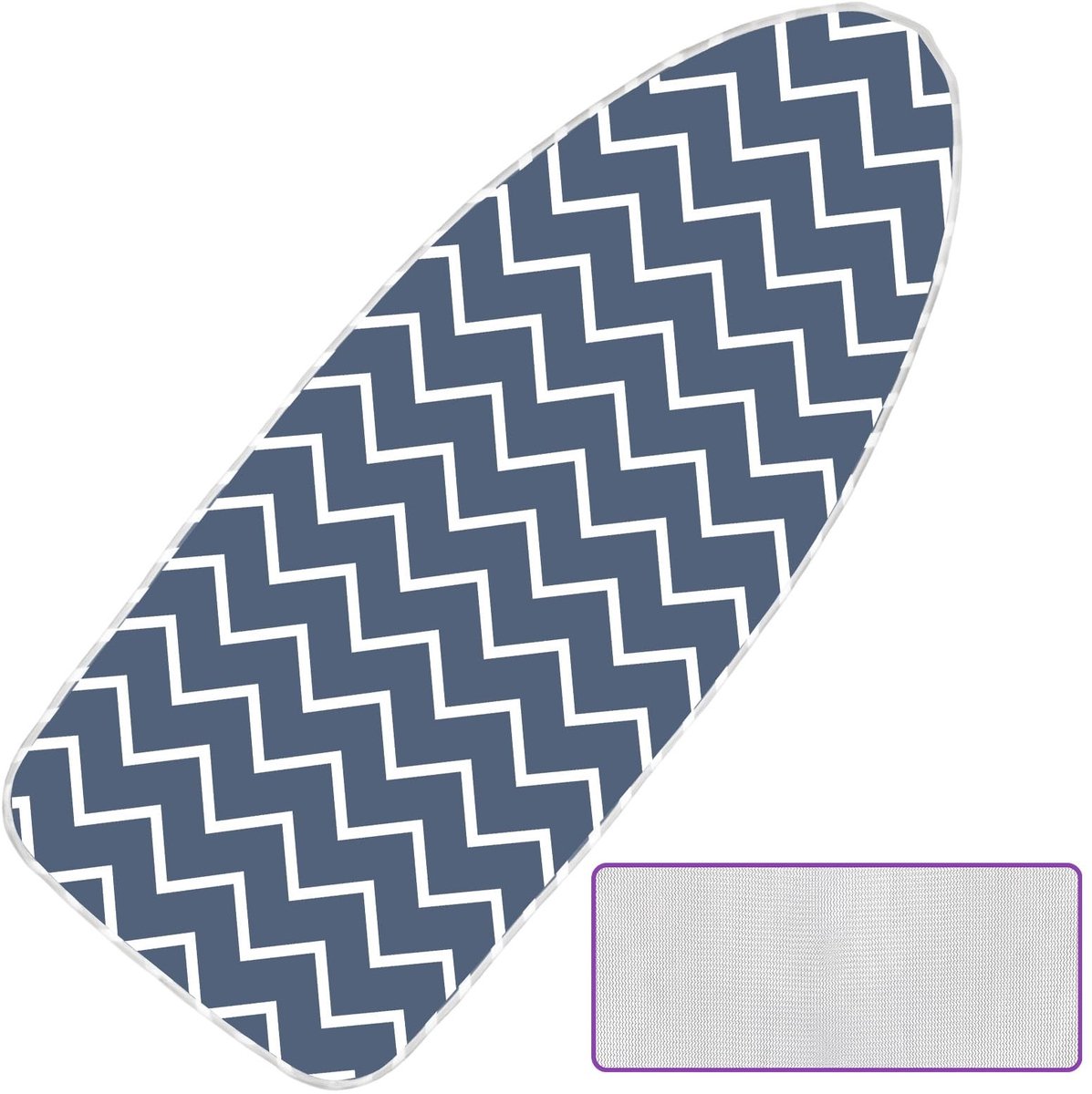 Dailygoods - Strijkplankhoes, 130 x 50 cm, Strijkbeschermer met elastische band, Strijkplankhoes van katoen, Universele strijkplankhoes voor stoomstrijkstation en stoomstrijkijzer, Strijkplankhoes