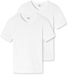 Deux t-shirts blancs Schiesser à col en V.