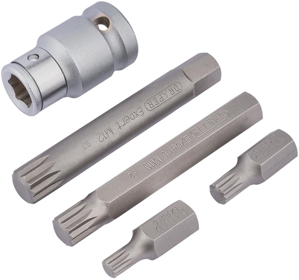 Draper 1/2" spline bitset, 5-delig