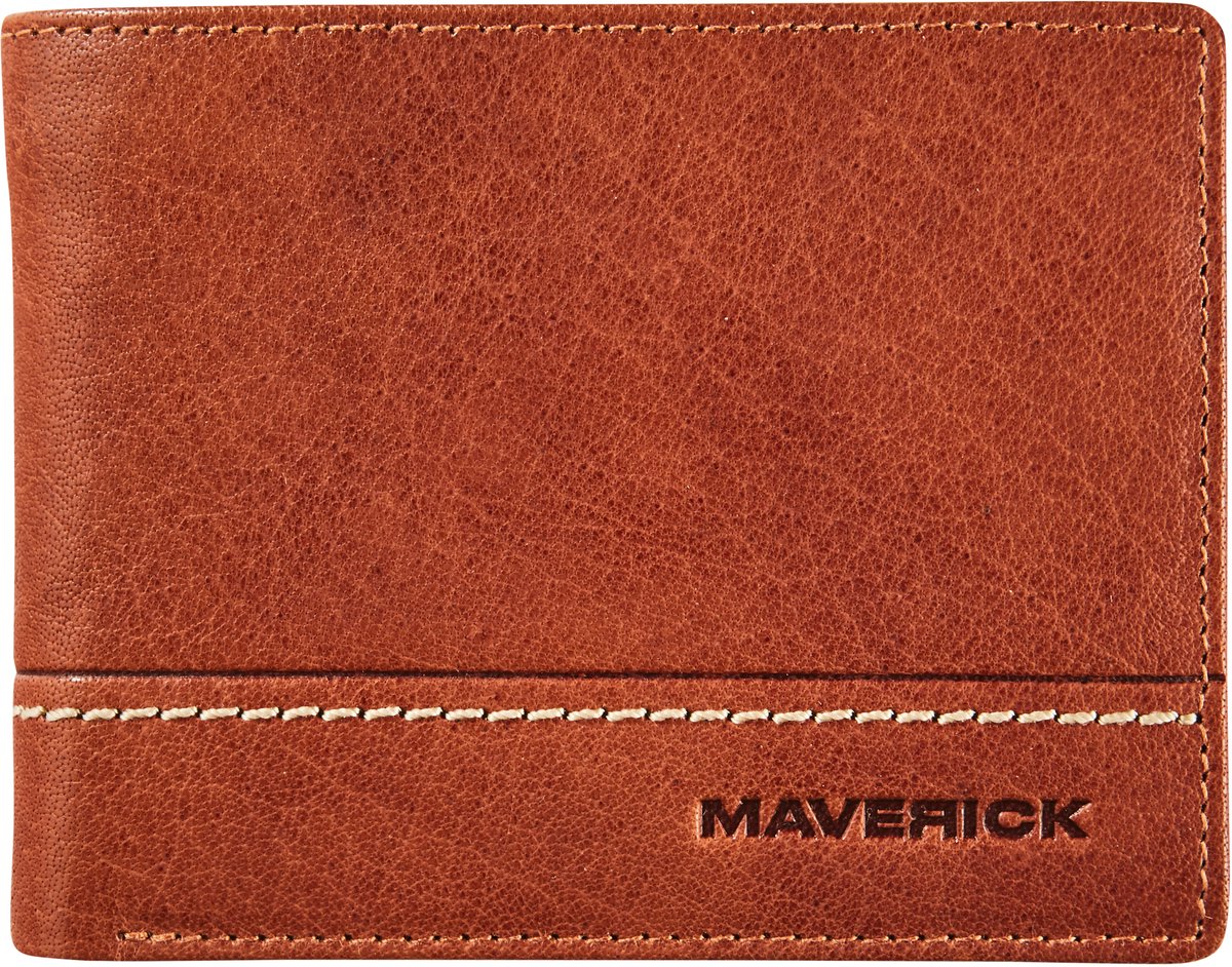 Maverick rough gear - portemonnee - billfold - volnerf buffelleder - RFID - cognac