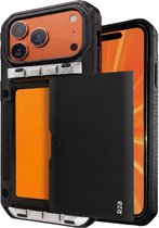 Étui R2B avec porte-cartes pour iPhone 17 Pro - 4 cartes - Protection d'écran - Housses de téléphone - Étui pour téléphone portable pour iPhone 17 Pro - Modèle Zeist
