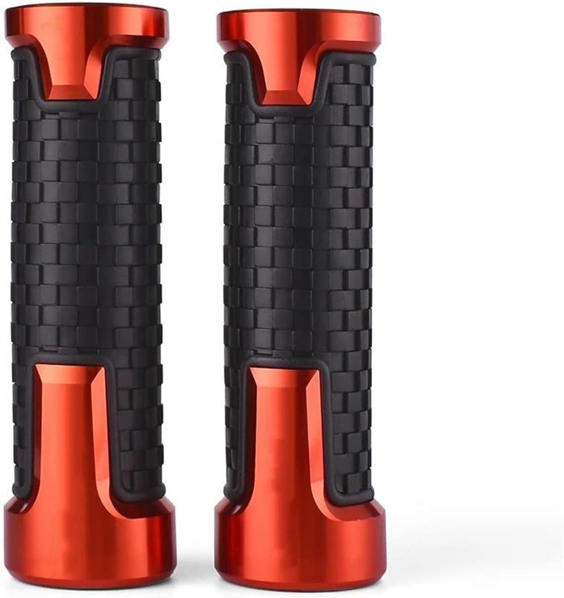 Motorfiets Stuurgrepen - Handvatten Motor Stuur Rubber - Verbeteren Grip - Antislip Ontwerp - 7/8 inch - Oranje