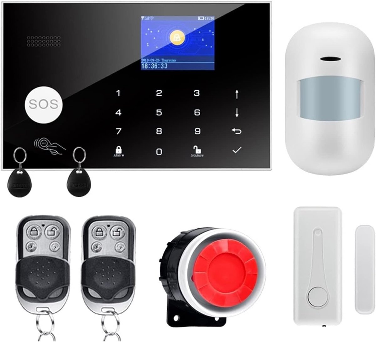 Draadloos Alarmsysteem - Inbraakbeveiliging Huis - Beveiliging Thuis - Mobiele Meldingen Ontvangen - 10 Gram - W7B1