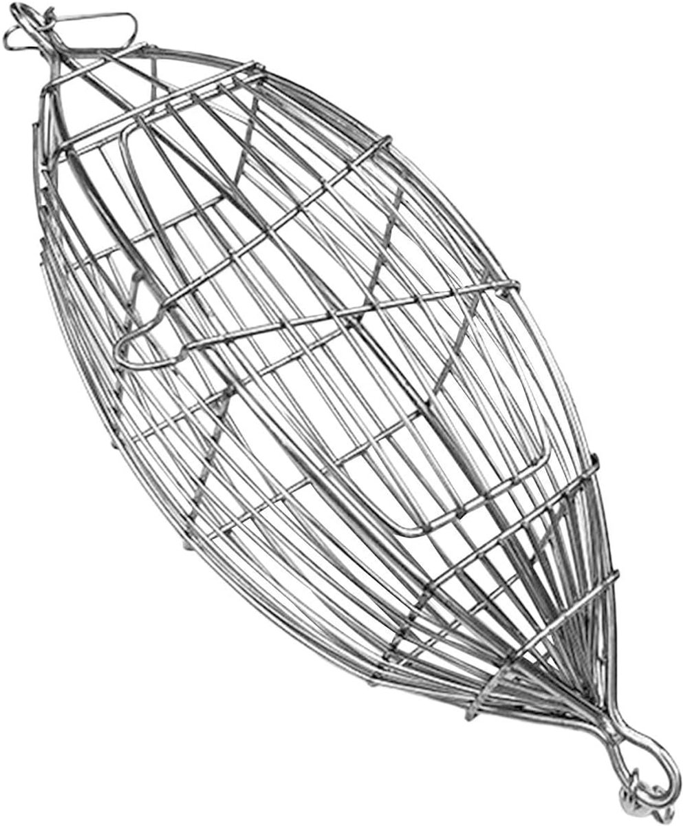 Kreeftenvallen Aas - Voederautomaat Mand - Vissen Lokken - Roestvrij Staal - 135 cm - Zilver
