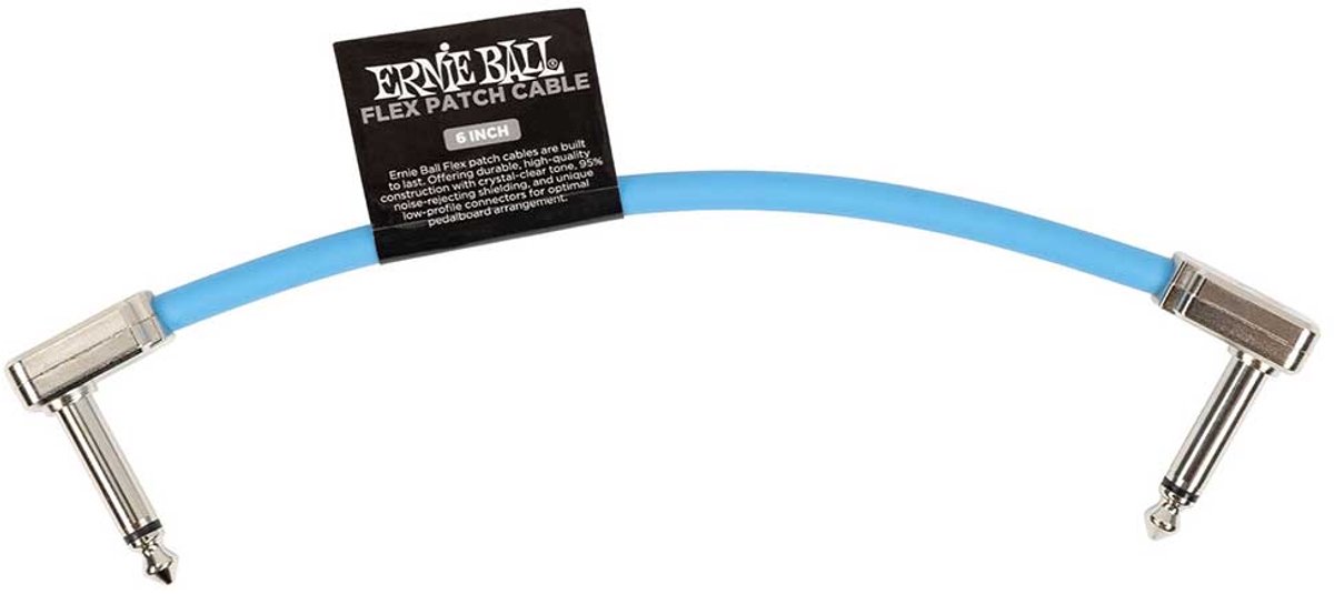 Ernie Ball 6455 Flex Patch Blue patchkabel 15 cm