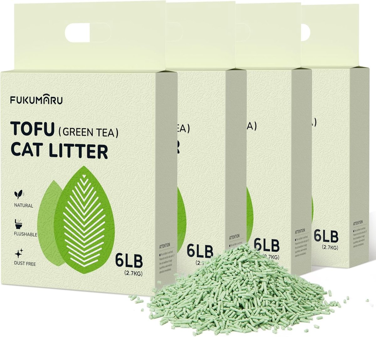 Kattenbakvulling - Tofu - Klanterend en geurabsorberend - Stofvrij - Voor Katten