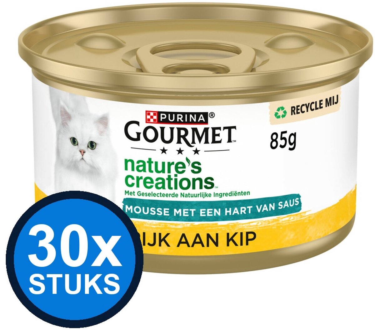 Gourmet Gourmet - Nature's Creations Mousse Kip - Kattenvoer Natvoer - 85g