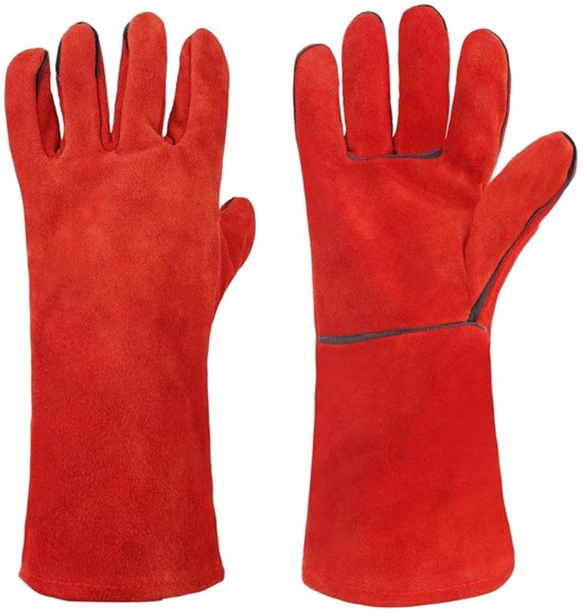 Allecto Plus - Hittebestendige Haard- en Grillhandschoenen Rood | Uniseks | Oven