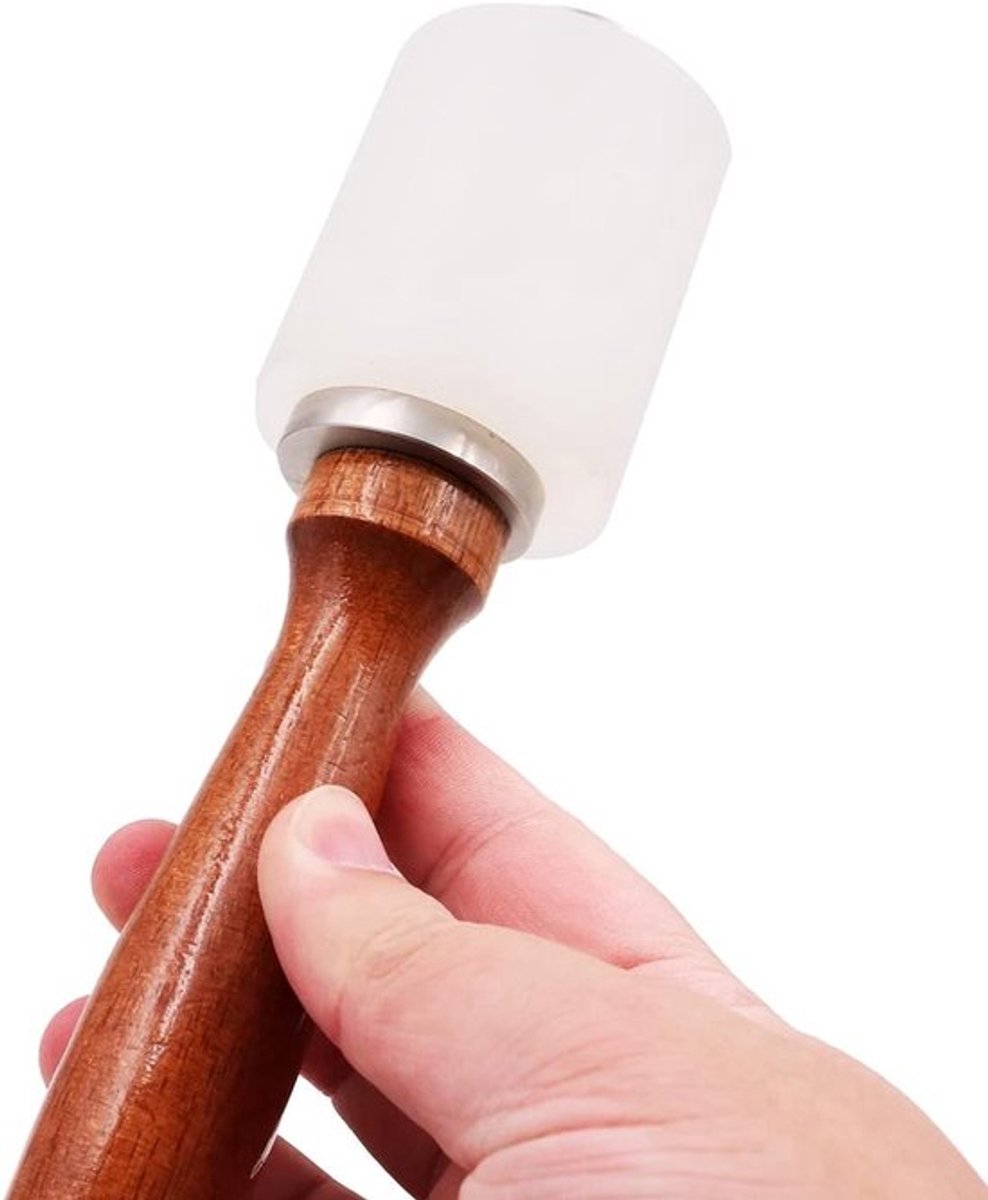Dailygoods- Carving Hamer Nylon - Houten Handvat - Antislip - Leerhulpmiddel - DIY