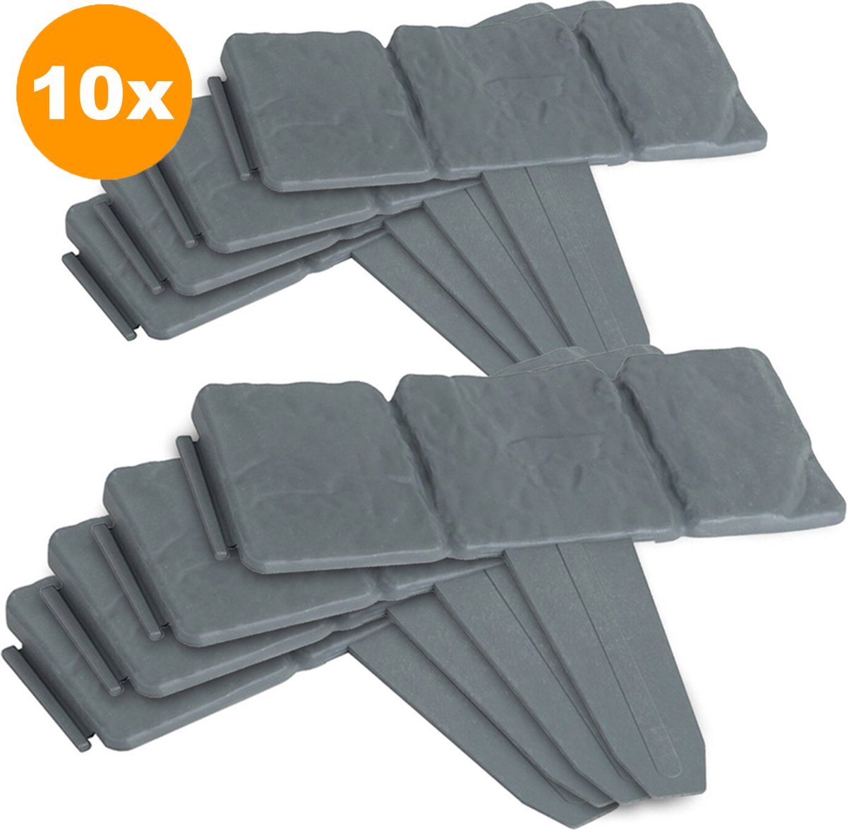 Tuinhek 10 stuks 250x10CM - Uitbreidbaar, Perkafzetting en Borderrand - Voor Dagelijks Gebruik, Thuis en Professioneel Gebruik