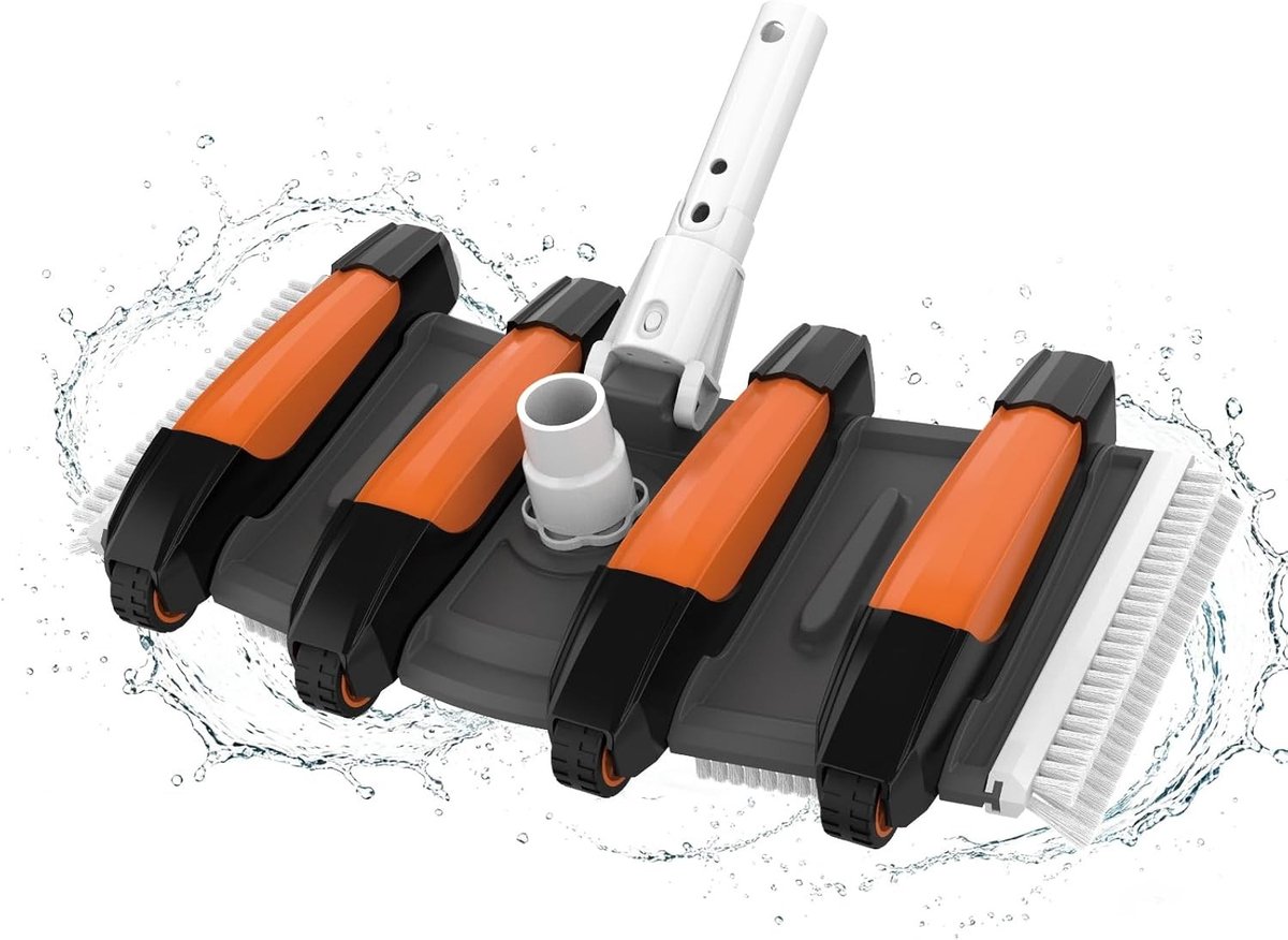 Zwembadstofzuiger - Kunststof - Hydrodynamisch ontwerp - Flexibele draaibare reiniger - Voor Zwembaden en Vijvers