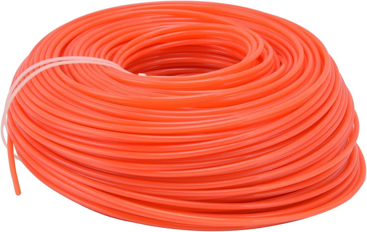 Snarentrimmerlijn Nylon - Grastrimmer Koord - Tuinonderhoud Uitvoeren - Stevige Nylon Constructie - 120 Meter Lengte - Oranje