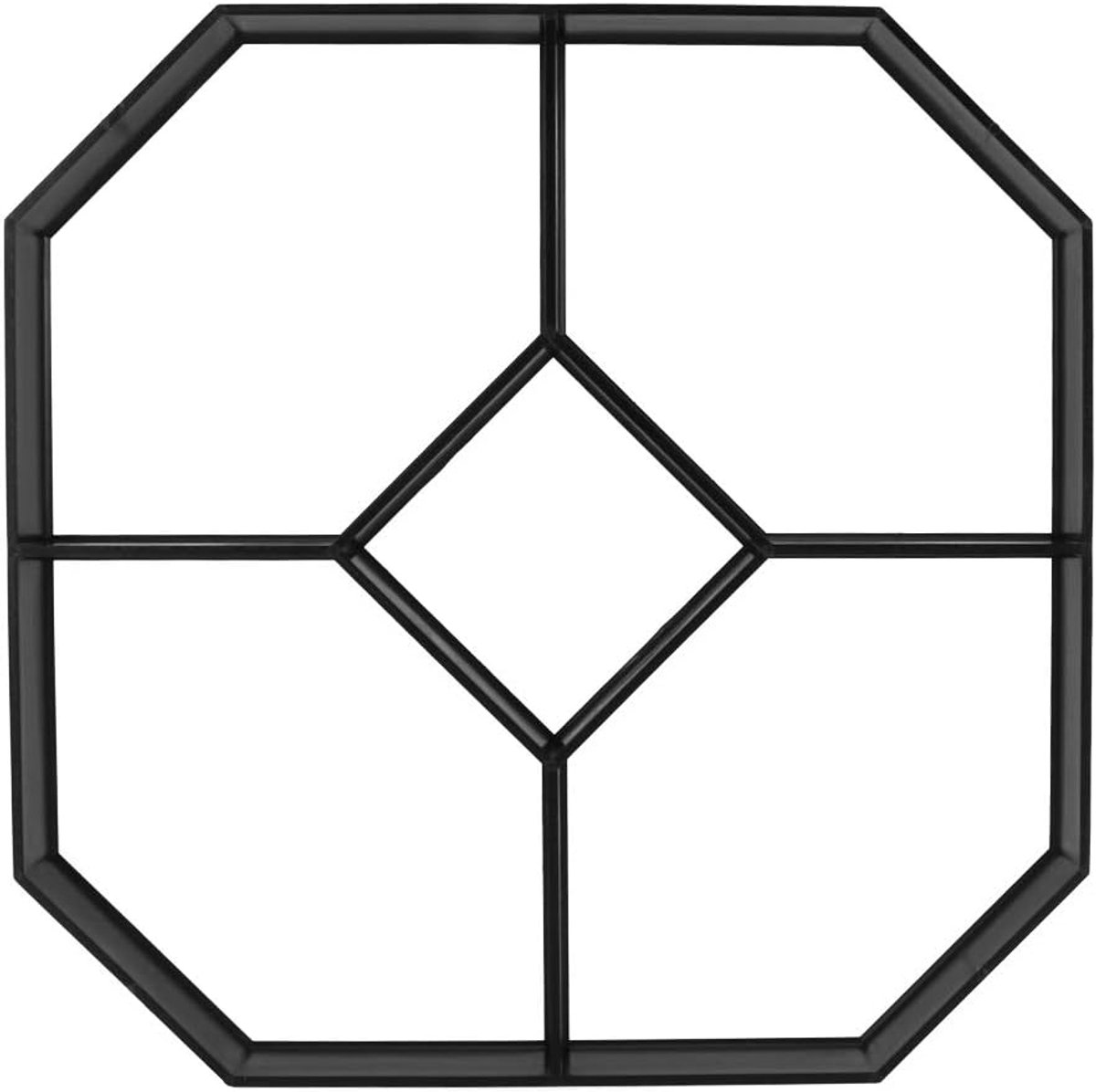 Paden Maker Mal - Beton Vorm - Tuin Aanleggen - Zeshoekig Geometrisch - 40 cm - Zwart