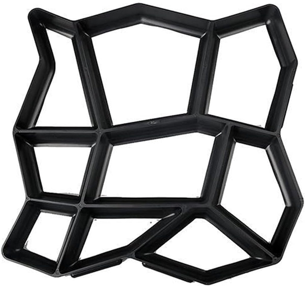 Betonmalen Paden - Loop Mal - Tuin Decoratie - Herbruikbaar Plastic - 34x34 cm - Zwart
