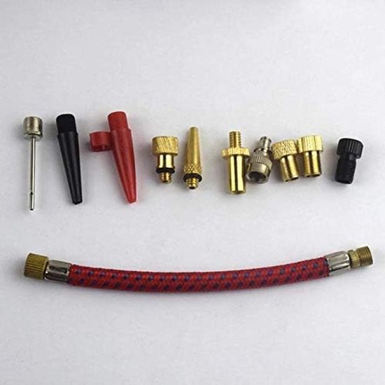 Pomp Accessoires Set - Lucht Pomp Onderdelen - Banden en Ballen - Veelzijdig Gebruik - 12 Stuks - Metaal — afbeelding 4