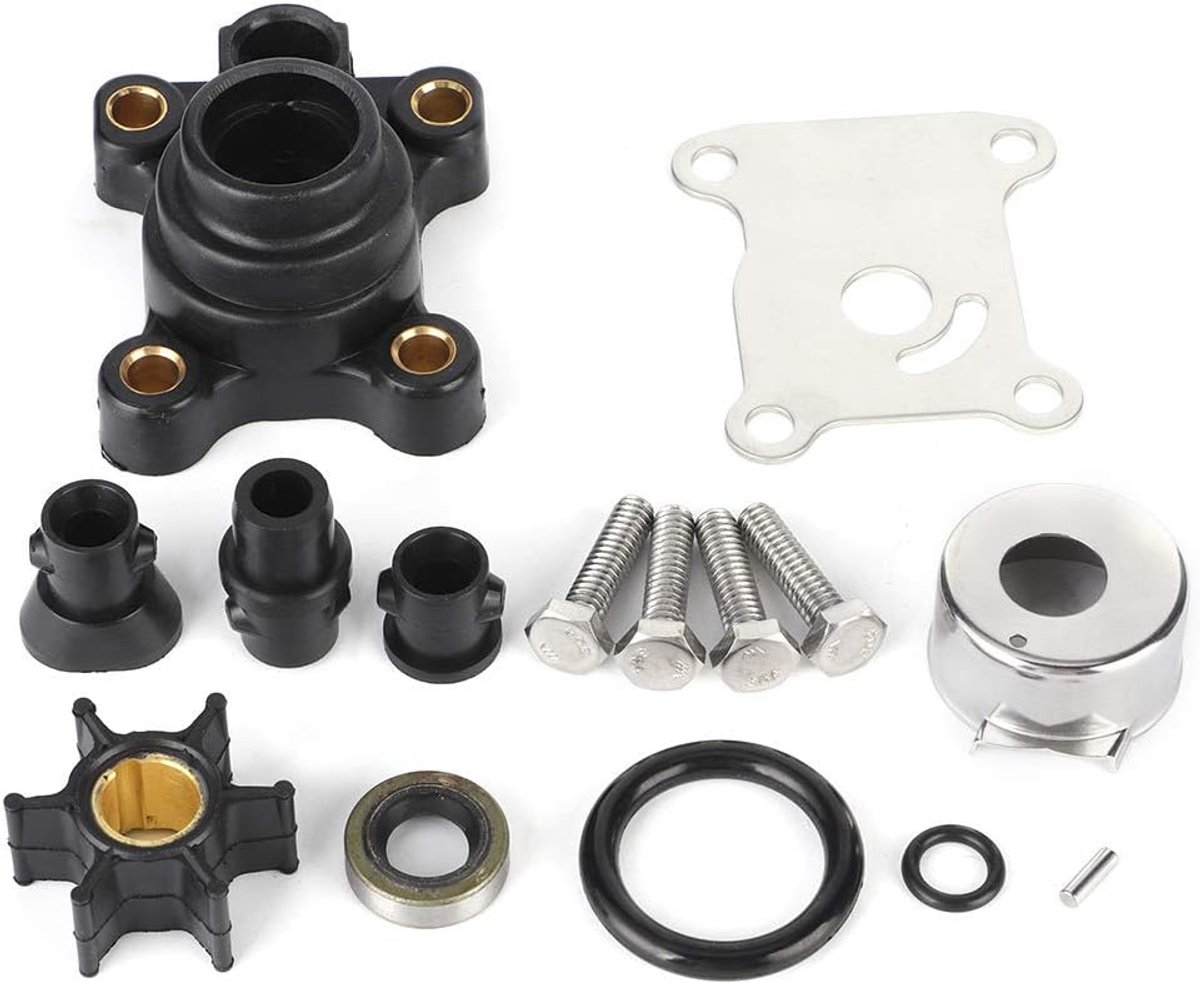 Waterpomp Reparatieset - Waaier Set - Motor Onderhoud - Scheepvaart Kwaliteit - 6 Bladen - Zwart