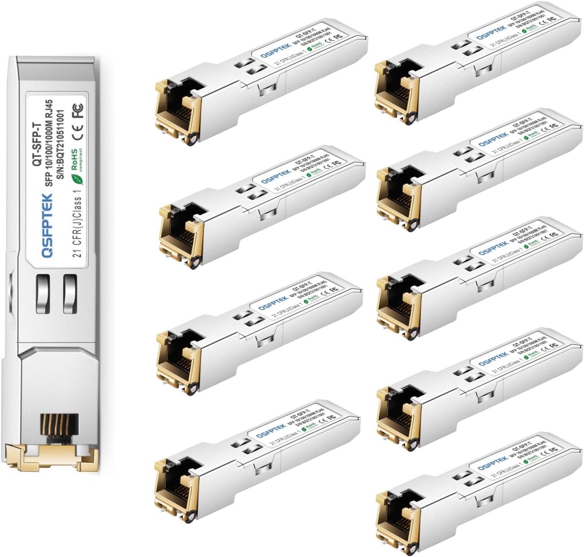 Netwerkmodule - Transceiver Koper - Netwerkverbinding Maken - Auto-onderhandeling - 100 meter - Zilver