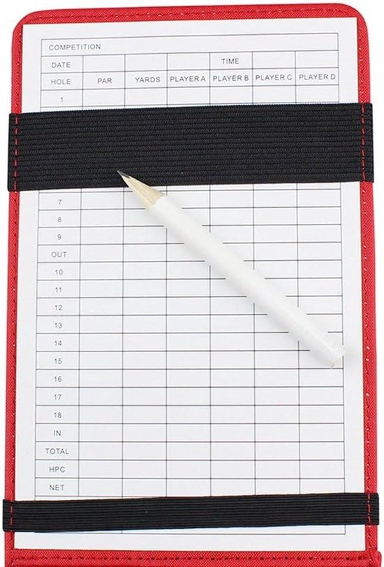 Golf Puntenteller - Scorekaart Houder - Golf Wedstrijd - Geïntegreerde Penlus - 11 x 18 cm - Zwart van GOLF — afbeelding 4