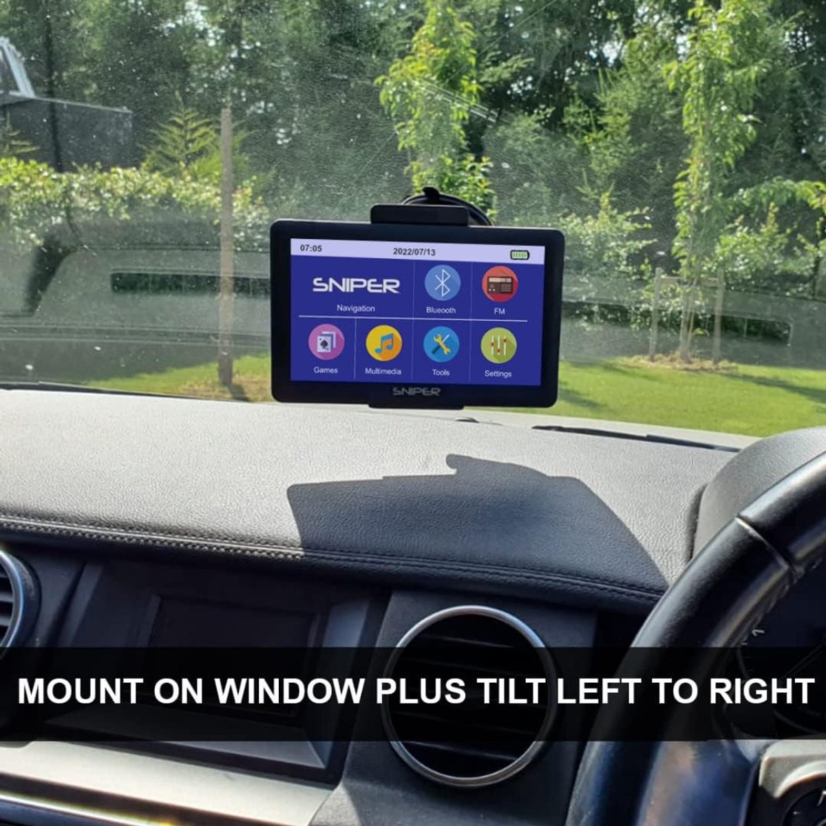 Navigatiesysteem Camper - GPS Voertuig - Reizen Europa - Kaarten Zonder Kosten - 7 Inch Scherm - Zwart – foto 5