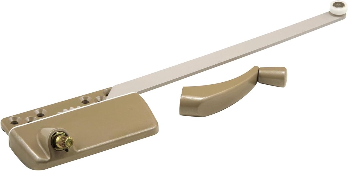 Raamslinger - Kiepraam Mechanisme - Venster Bediening - Roestbestendig - 24 cm Arm - Koperkleurig