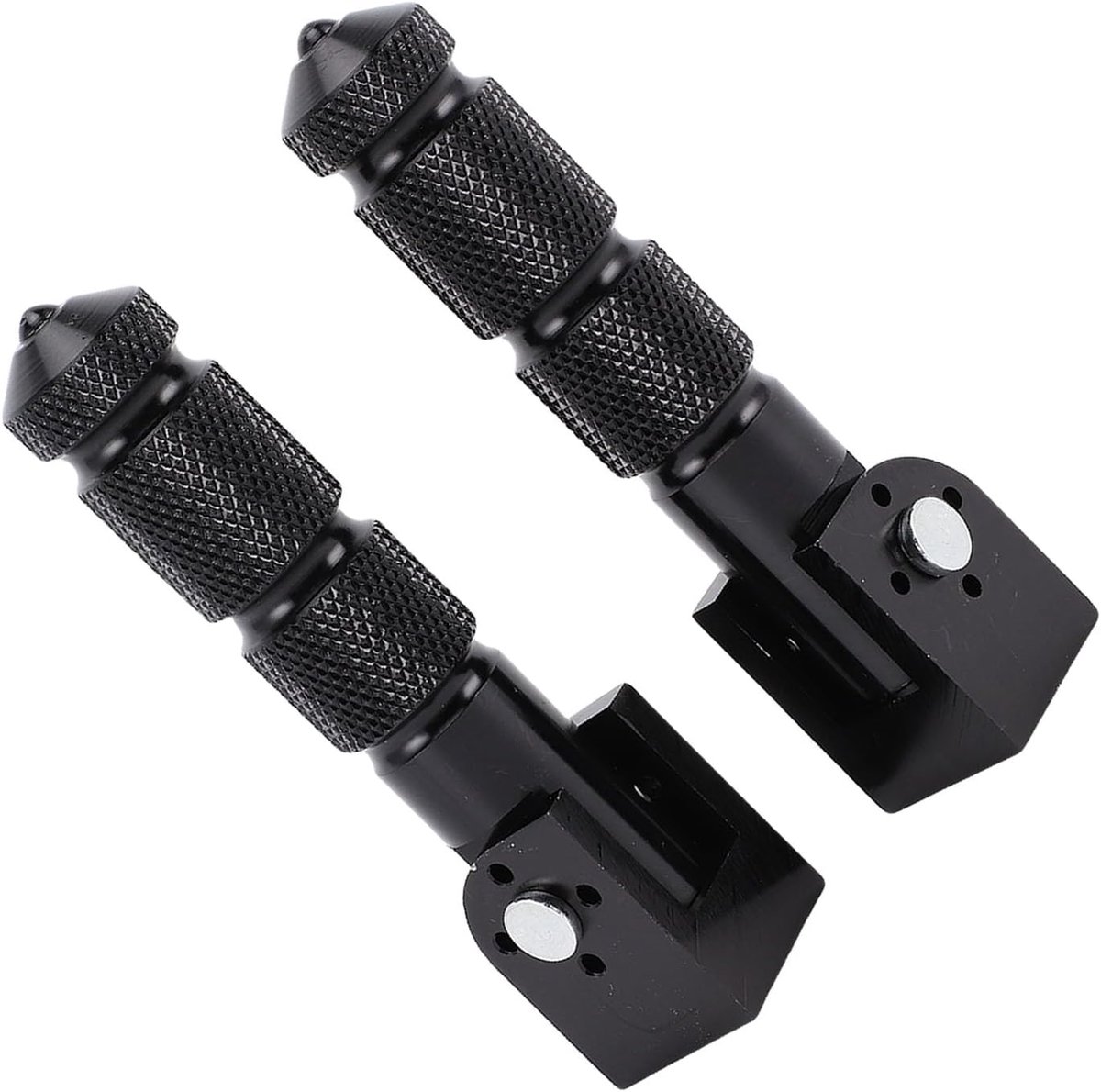 Motorfiets Voetsteunen - Opvouwbare Pedalen - Motor Rijden - 90 Graden Vouwbaar - 8 mm Universeel - Zwart