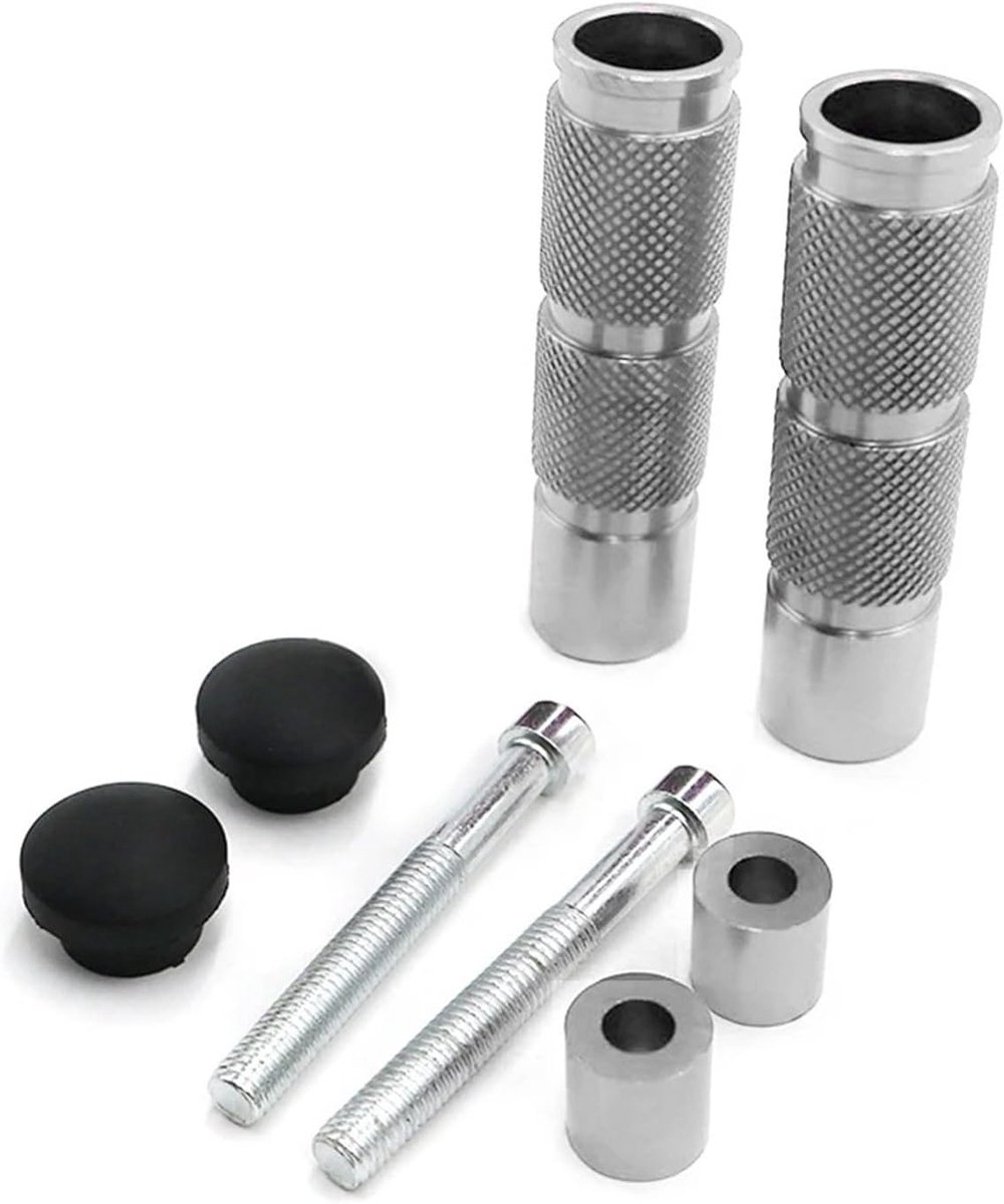 Motorfiets Voetsteunen - Motorsteunen Pedalen - Dagelijks Rijden - Antislip Oppervlak - 14.5 cm - Zilver