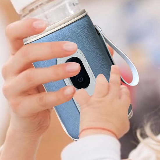 Fles Verwarmer - Melk Warmer - Reizen Met Baby - Snelle Verwarming - 14x8x8cm - Blauw — afbeelding 3