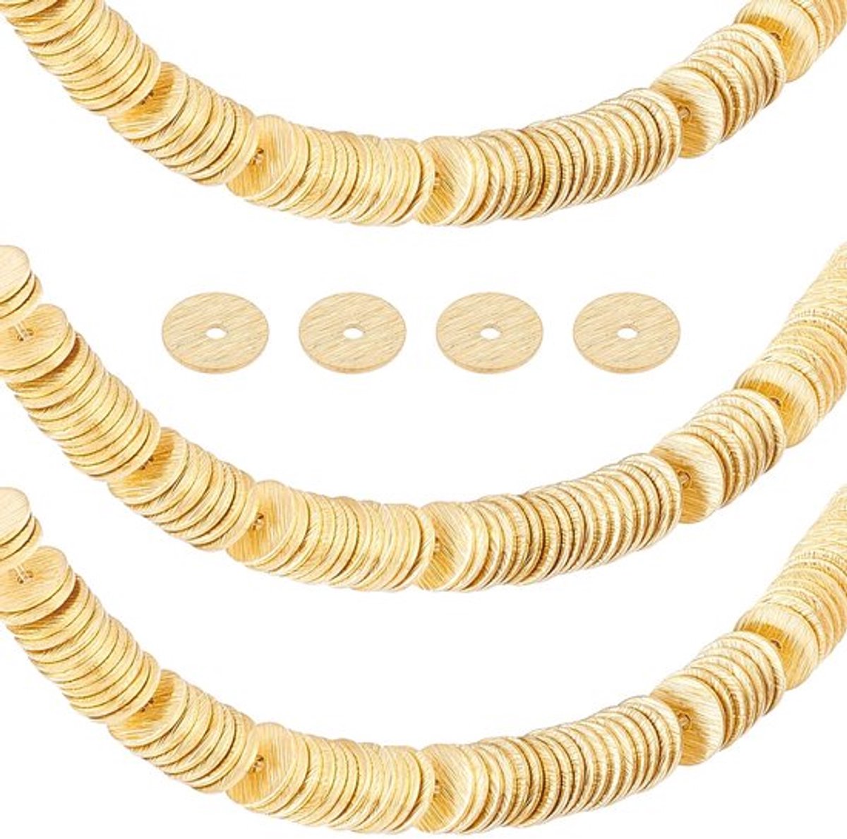 MTTProducts - Gouden heishi disc bronsen aardappeltaartjes - 300