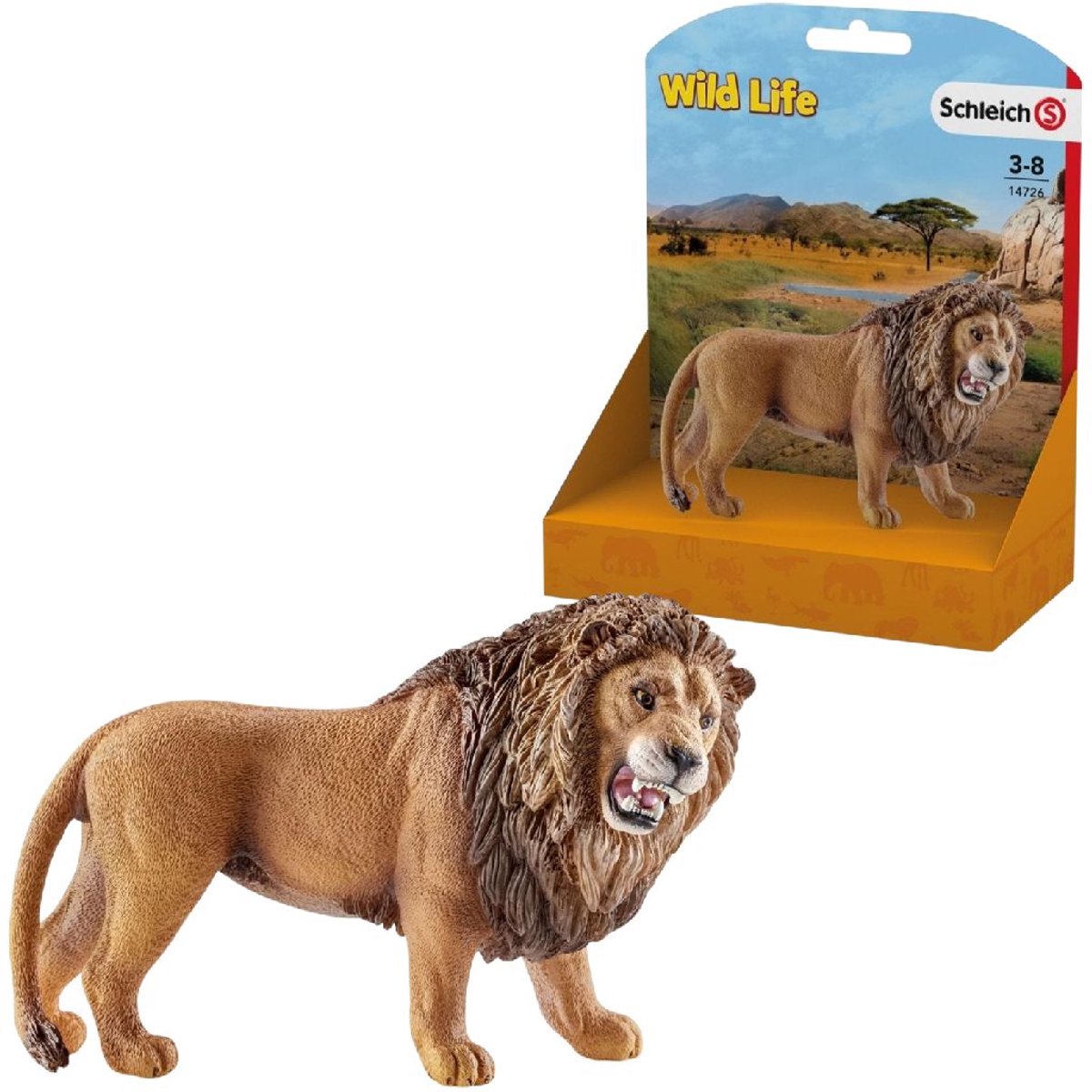 schleich WILD LIFE Leeuw, brullend - Speelfiguur - Kinderspeelgoed voor Jongens en Meisjes - 3 tot 8 jaar - 14726 — afbeelding 14