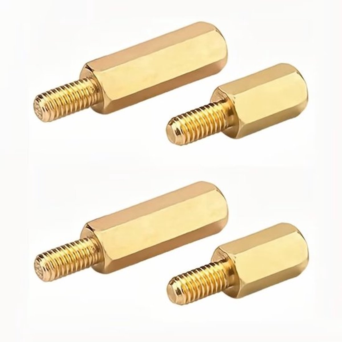 Onf3 - Messing Hex Spacer - Mannelijke Vrouwelijke Schroefmoeren - Goud - M4x14x6mm