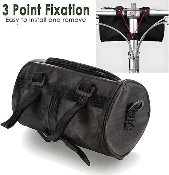 Fiets Stuurtas - Fietstas - Waterdichte Tas - Multifunctionele - Touchscreen - Fietstassen Stuurtas voor E-bike MTB - Met bandjes — afbeelding 5