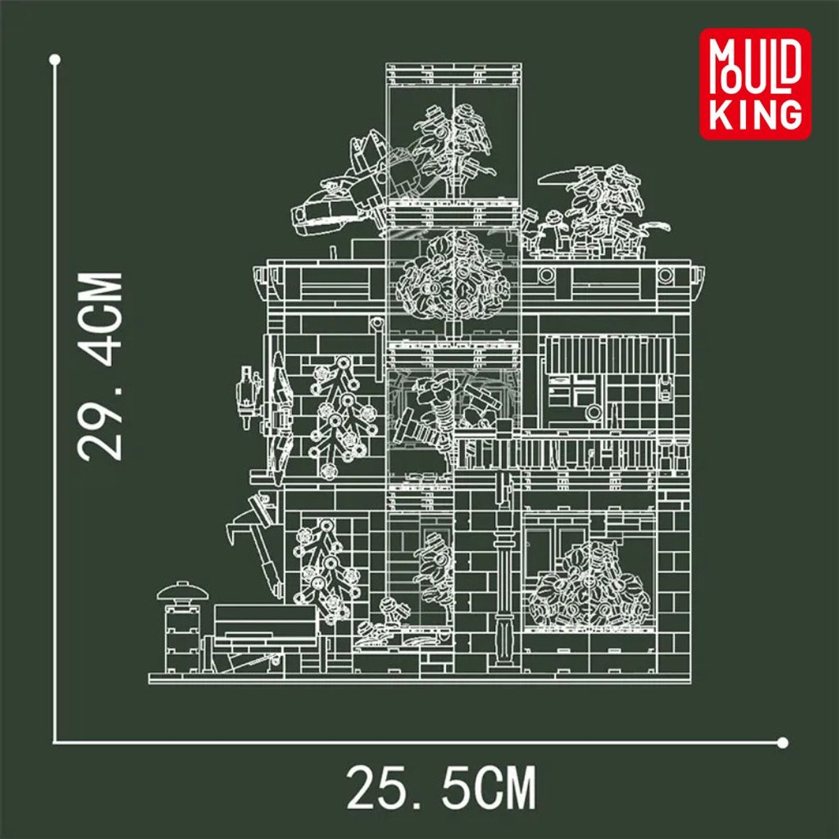 Mould King 16056 Bloemen Winkel bouwset | Botanical modulair architecture modelbouw | Classic creator STEM educatief speelgoed bouwpakket voor volwassenen | verlichtingen niet geschikt voor Lego | Bouwdoos met 2291 bouwstenen — afbeelding 8