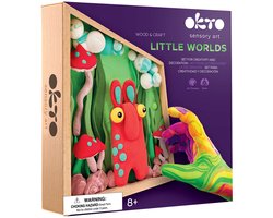 OKTO Sensory Art WoodEnCraft - Kleine Wereld - Mama Trol - Luchtdrogende Klei - 21X21Cm - 8 Jaar